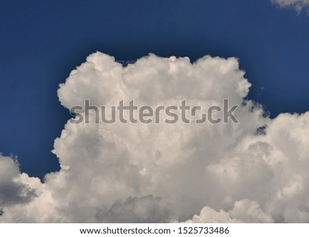 zoom big clouds in sky landscape