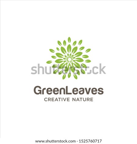 Organic Leaf Circle Logo Designs Inspiration