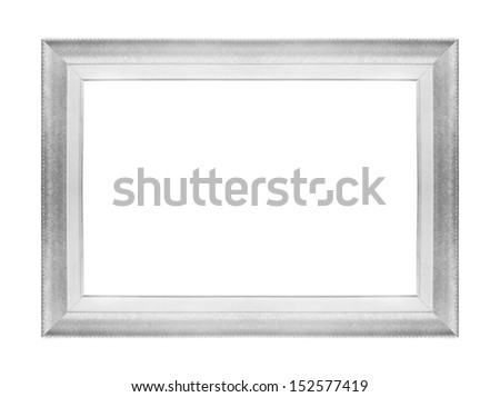Silver picture frames. Isolated on white background 