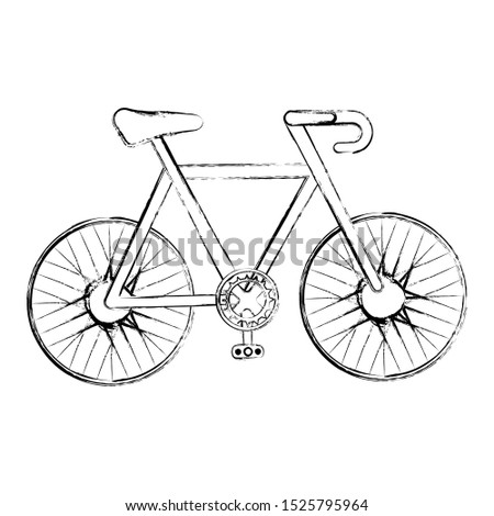 Isolated sketch of a bicycle - Vector illustration