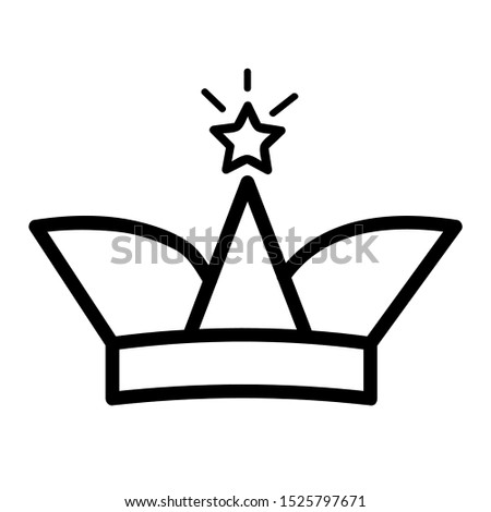 Vector Icon Outline Style, Crown for part Of logo or other related
