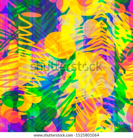 Bright seamless texture from strokes and blots. Abstract vector background for web page, banners backdrop, fabric, home decor, wrapping