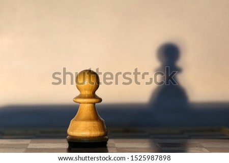 Chess piece - pawn and shadow from it