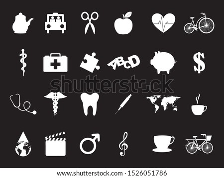Icon set pack, High Quality variety symbols for all purposes Vector illustration