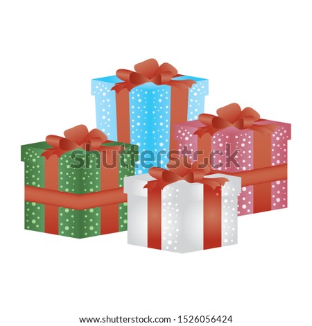gifts boxes presents isolated icons vector illustration design