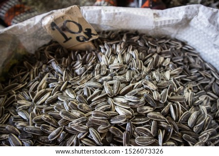 Sunflower seeds at Souq Waqif Old Market in  Doha (Qatar) 
