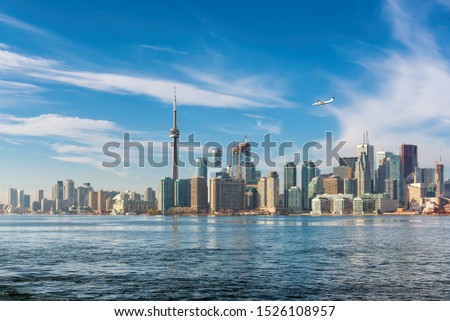 Toronto skyline on sunny summer day, Toronto, Ontario, Canada.