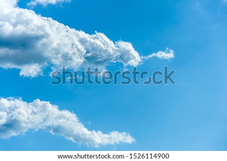Beautiful sky, cloudscape of with clouds on blue sky
