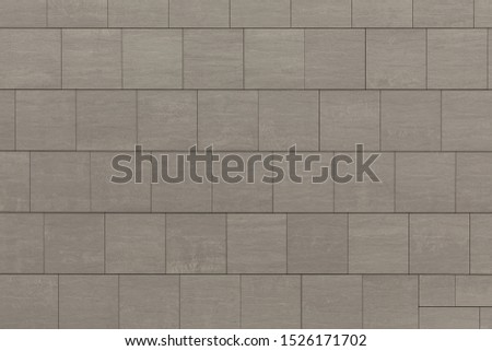 Seamless gray tile on wall, kitchen or bathroom, exterior modern design.
