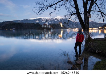 Lake Bled in the north of Slovenia 