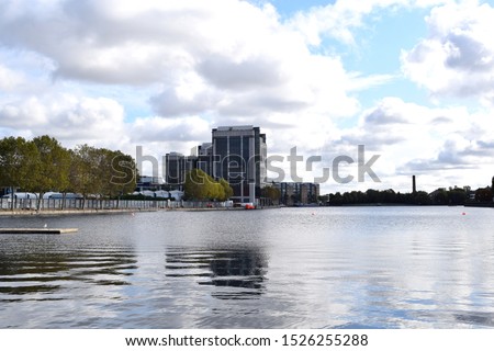 Millwall outer dock in Canary Wharf, London, E14