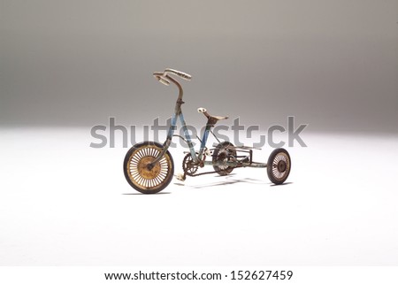 Studio picture of an old children tricycle