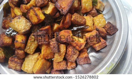 hot spicy tasty Amorphophallus paeoniifolius elephant foot yam fry recipe chips indian chettinad