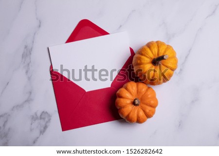 Halloween and thanksgiving blank card and envelope