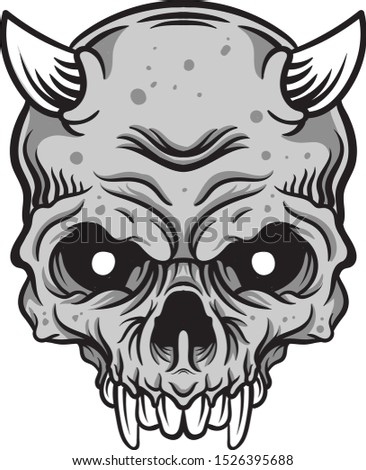 skull artwork with eps file