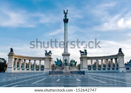 Heroes Square in Budapest, Hungary Royalty-Free Stock Photo #152642747