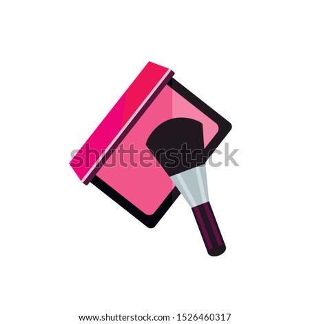 Blushes with brush vector objects flat style