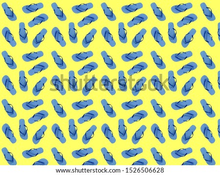  pattern from flip flops on a yellow background