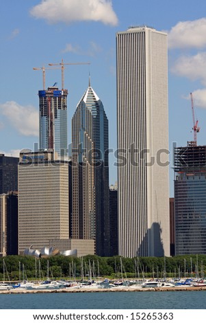New Construction in Chicago's Changing Skyline, Vertical View