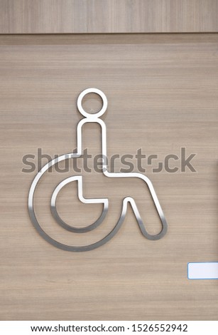Disabled Handicap WC sign for restroom, Toilet Icon. Simple Sign Of WC