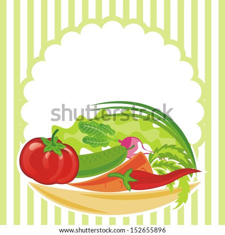 Organic food illustration