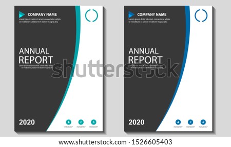 Vector Geometric Abstract Cover,Annual Report Book, Brochure, Newsletter for Corporate, Company, Business Template Royalty-Free Stock Photo #1526605403