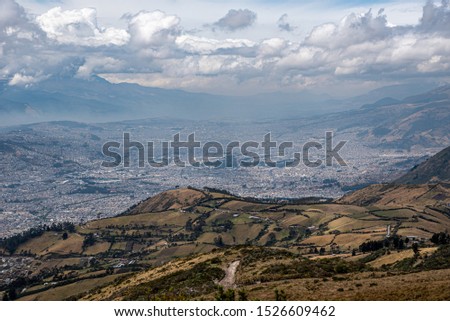 Panorama of Quito from the Ruku Pichinca volcano (15,413 ft)