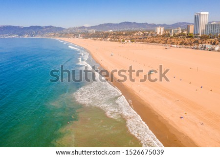 Gorgeous Venice beach view, in LA, California, by the Pacific ocean.