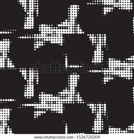 Grunge halftone black and white dots texture background. Spotted vector Abstract Texture
