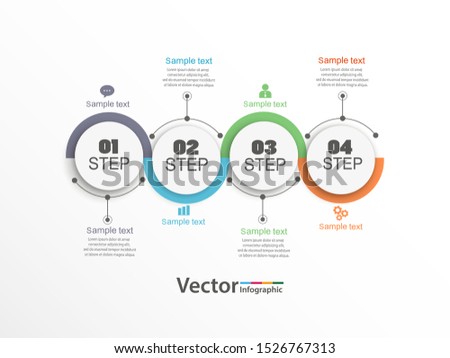 Infographics design vector can be used for workflow layout, diagram, annual report, web design. Business concept with 4 options, steps or processes. Vector eps 10