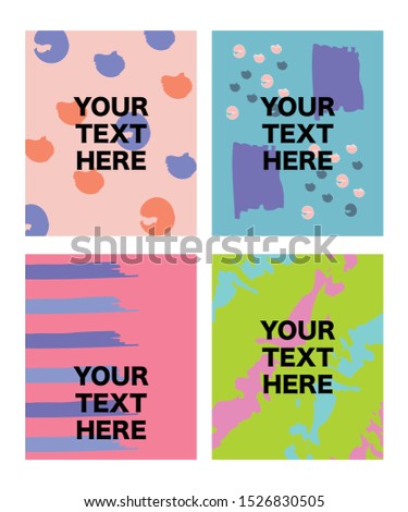 Abstract background and cover design for poster, poster and various use. Brush strokes illustration - Vector 