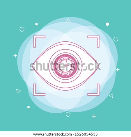 System watcher eye vector flat icon. Concept of line icon