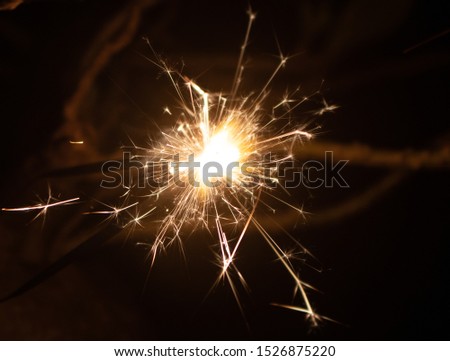 Sparkler on Black Background,Abstract Sparkler Firework Light On Black Background