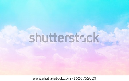Dream unicorn gradient pink blue yellow and purple clear sky and cloud background.