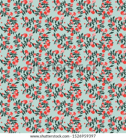 decorative christmas floral vector seamless repeat