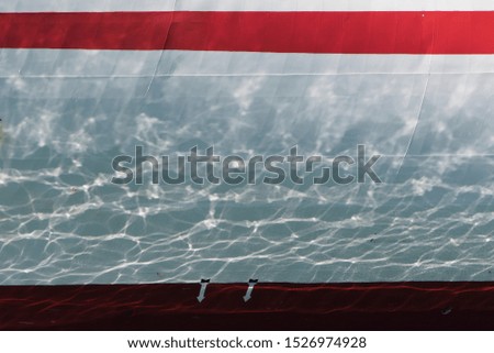 
Reflection of sea water by boat