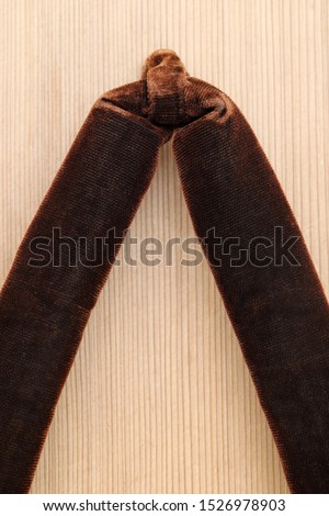 Close up of traditional japanese sandals Geta background