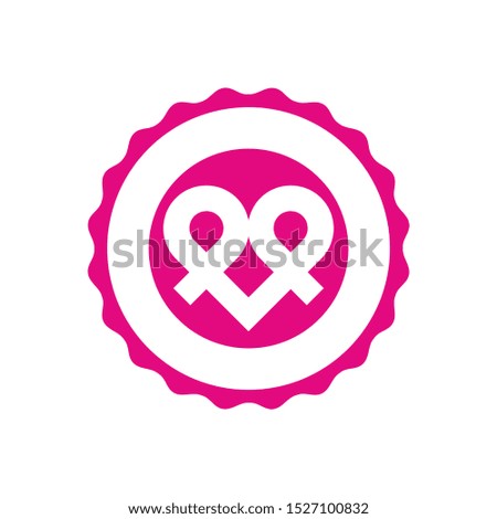 Pink Ribbon Logo. Cancer Symbol. Care Icon. Vector Illustration.