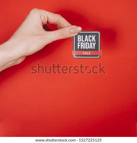 Copy-space small sign with black friday design