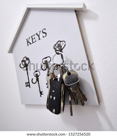 Unique Wall Key Holder With Keys Hanging