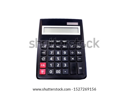Calculator, calculator in white background