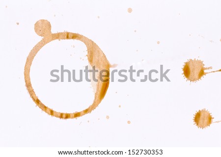 a photo of coffee ring isolated on a white background