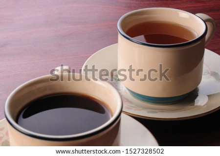 Coffee And Tea Cups. Still Life Photograph