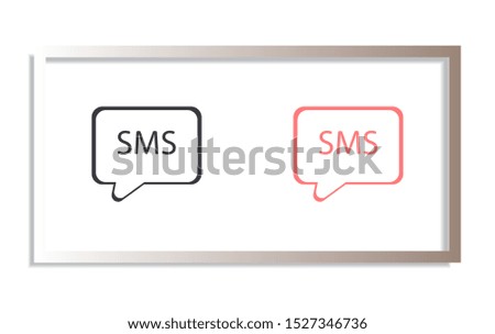 Vector icon sms 10 EPS . Lorem Ipsum Illustration design