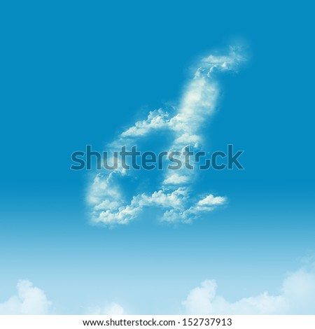 Clouds in shape of the letter d