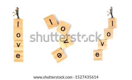 plate with the word love on a white background