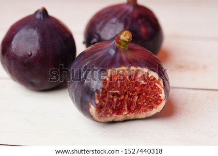 Fresh Ripe Purple Figs. Figs are considered to be the oldest cultivated plant.