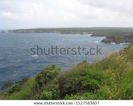 The northern coast of the archipelago of Guadeloupe