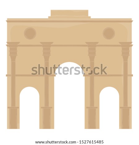 Isolated Berlin Gate icon over a white background - Vector illustration
