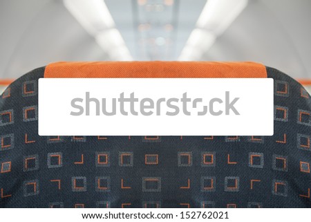 Inflight advertising poster - blank and editable